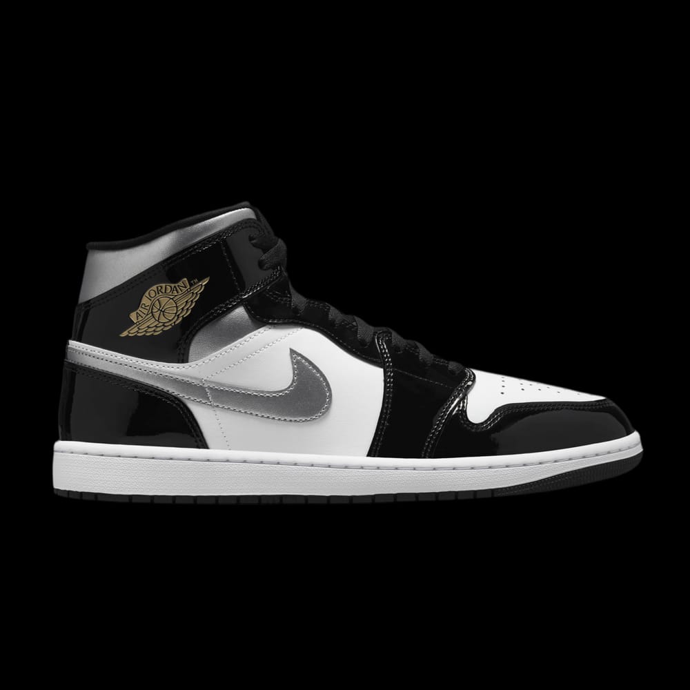 Jordan 1 Mid Black Silver